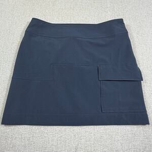 Title Nine Womens 6 Gray Side Zip Front Pocket Athletic Utility Travel Fit Skirt